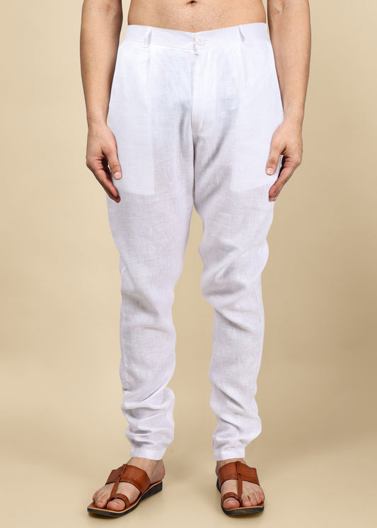 White Linen Pyjama Pant for Kurta