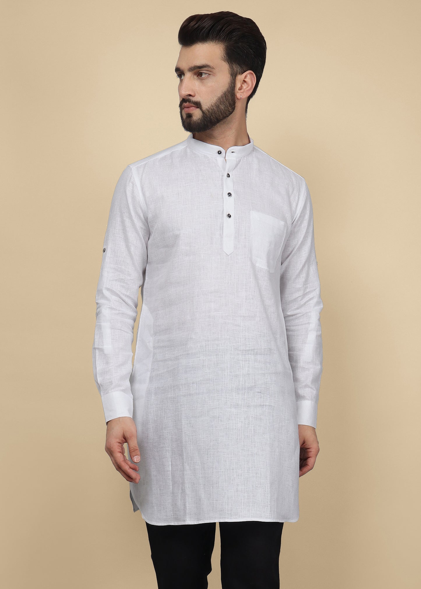 White Linen Kurta