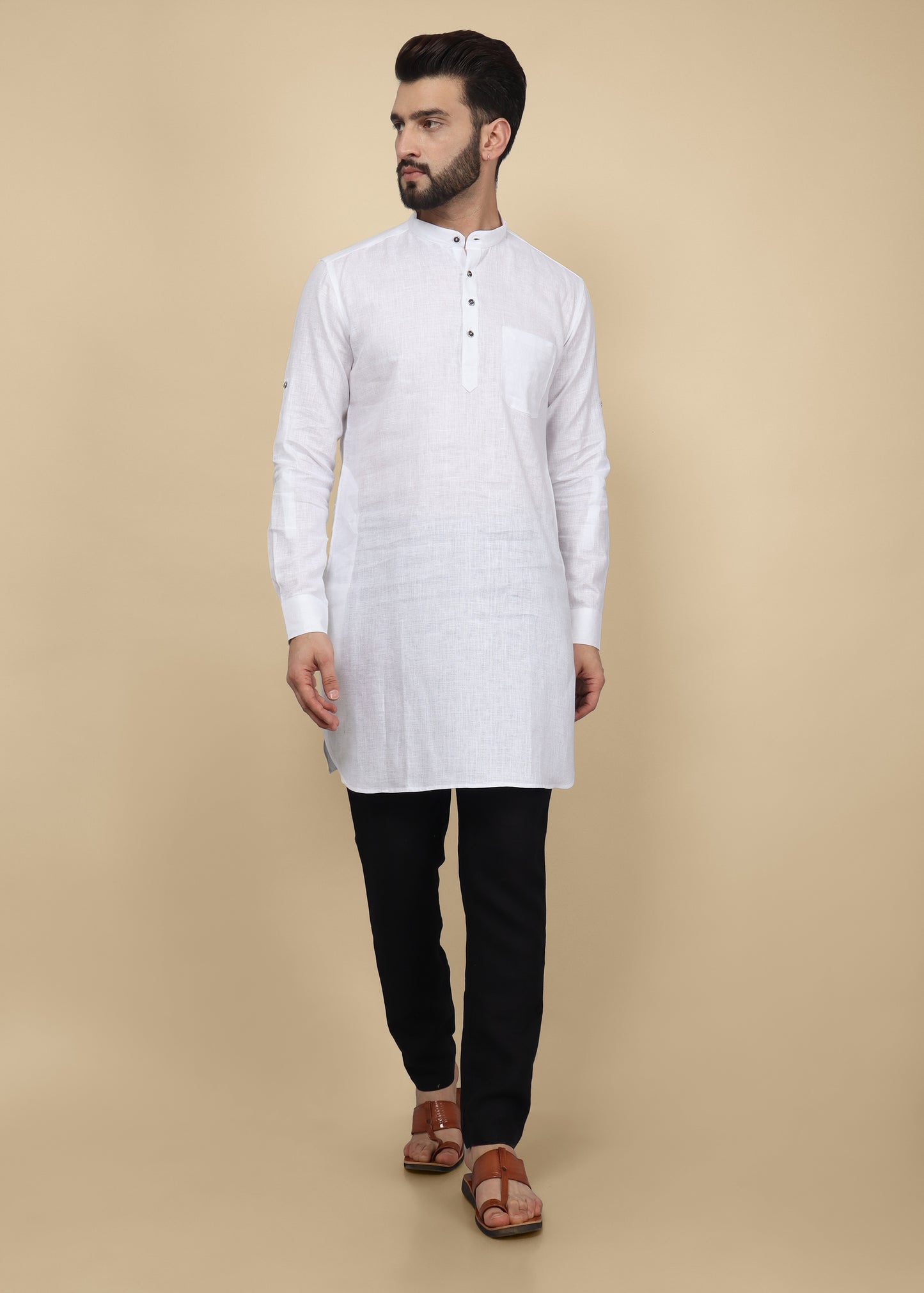 White Linen Kurta