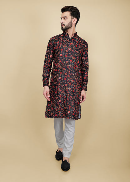 Printed Cotton Kurta Set