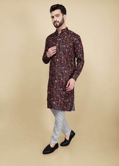 Printed Cotton Kurta Set