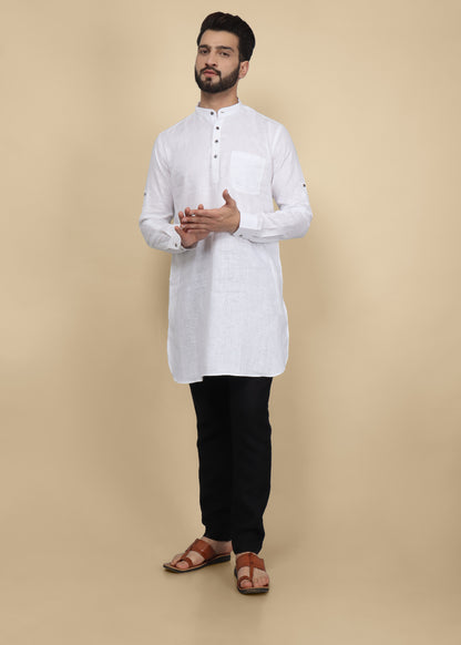 White Linen Kurta