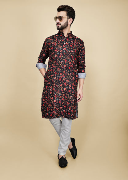 Printed Cotton Kurta Set