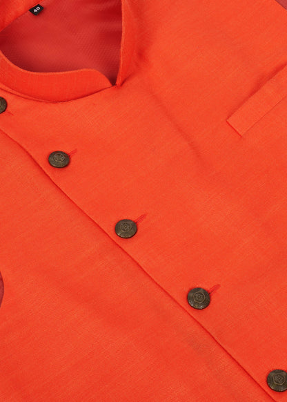 Orange Designer Nehru Jacket