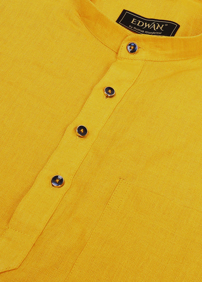 Mustard Linen Kurta