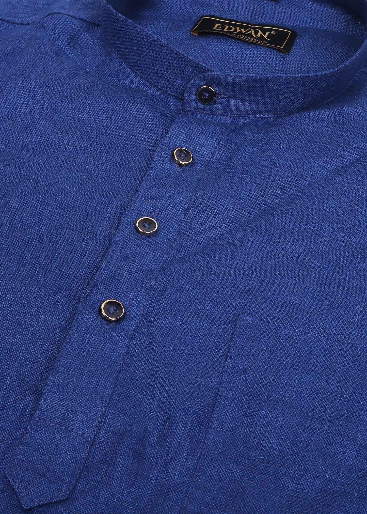 R blue Linen Kurta